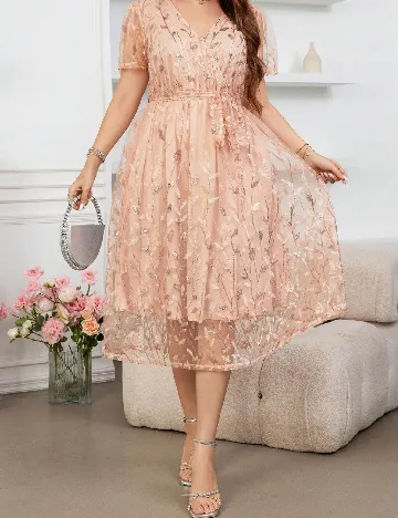 Rochie scurta SHEIN CURVE, crem