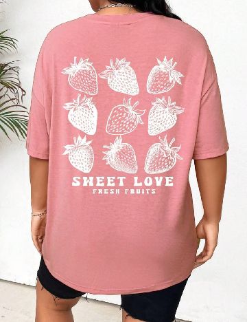 Tricou SHEIN CURVE, roz