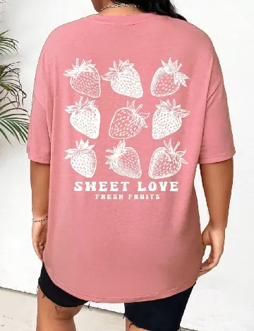 Tricou SHEIN CURVE, roz