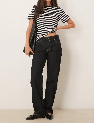 Tricou ASOS, alb/negru