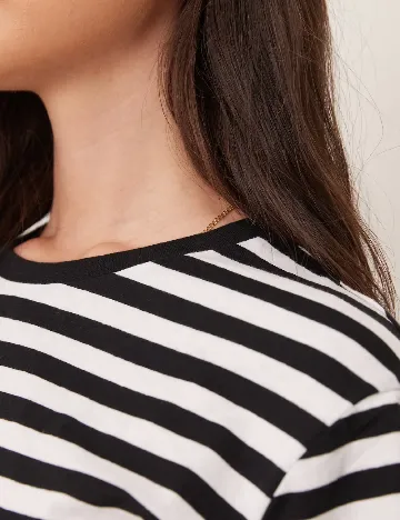 Tricou ASOS, alb/negru