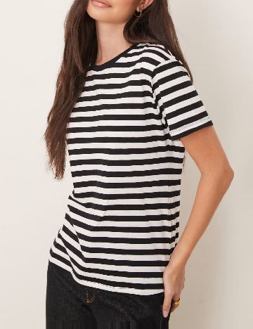 Tricou ASOS, alb/negru
