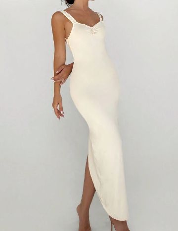 Rochie lunga SHEIN, crem