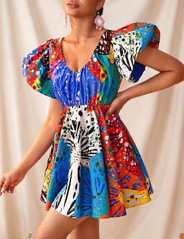 Rochie scurta SHEIN, mix culori