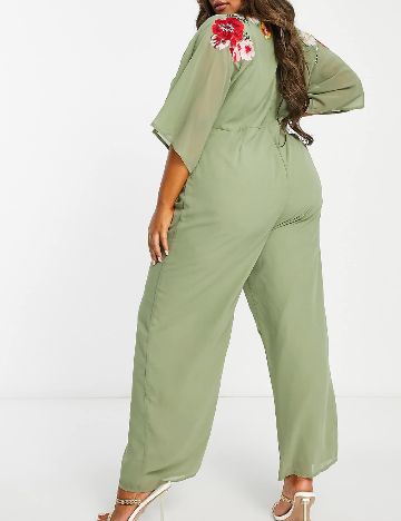 Salopeta Hope & Ivy Plus Size, verde