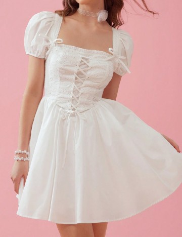 Rochie scurta SHEIN, alb