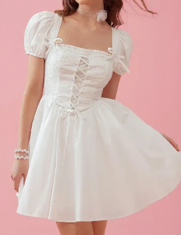 Rochie scurta SHEIN, alb