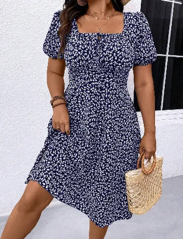 Rochie scurta SHEIN CURVE, bleumarin
