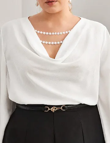 Bluza SHEIN CURVE, alb