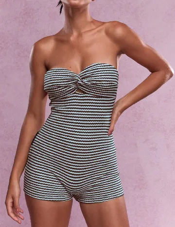 Salopeta Missguided, albastru/maro