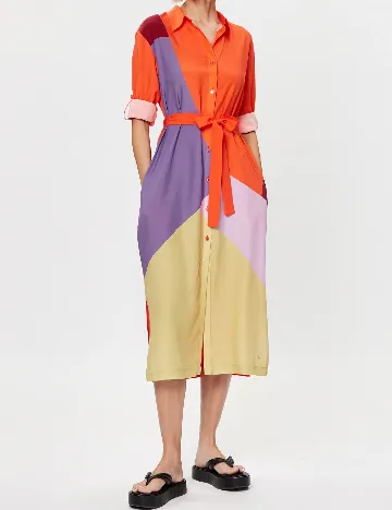 Rochie medie Triumph, mix culori