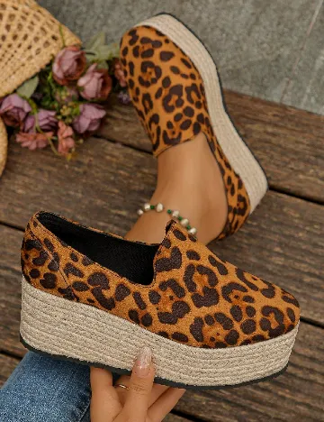 Espadrile SHEIN, animal print Animal print