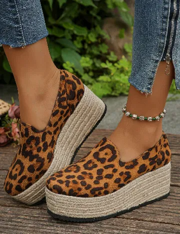 Espadrile SHEIN, animal print Animal print