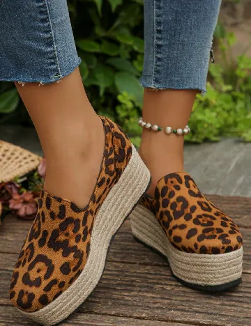 Espadrile SHEIN, animal print Animal print