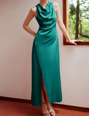 Rochie lunga MOTF, verde