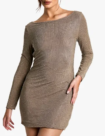 Rochie scurta Boohoo, maro