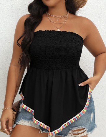 Top SHEIN CURVE, negru