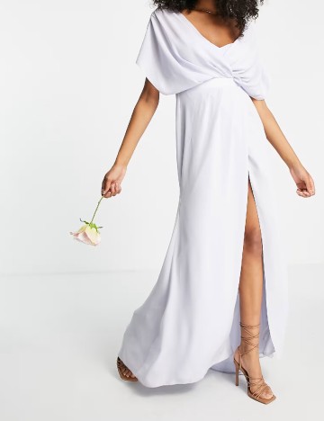 Rochie lunga ASOS, albastru deschis