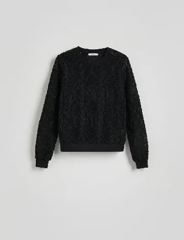 Bluza Reserved, negru Negru