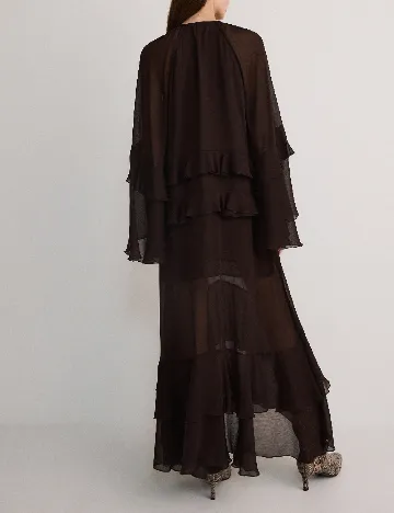 Rochie lunga Reserved, maro inchis