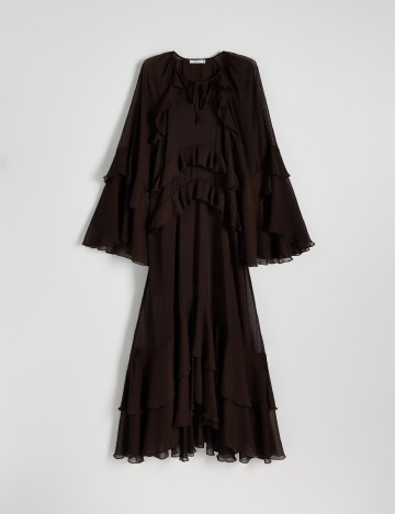 Rochie lunga Reserved, maro inchis