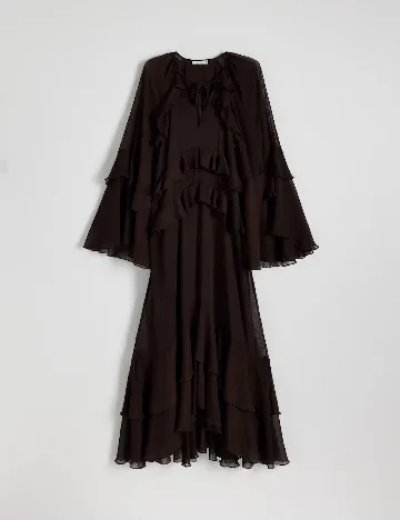 Rochie lunga Reserved, maro inchis