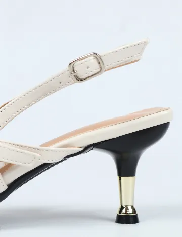 Pantofi SHEIN, ecru Crem