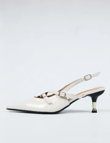 Pantofi SHEIN, ecru Crem