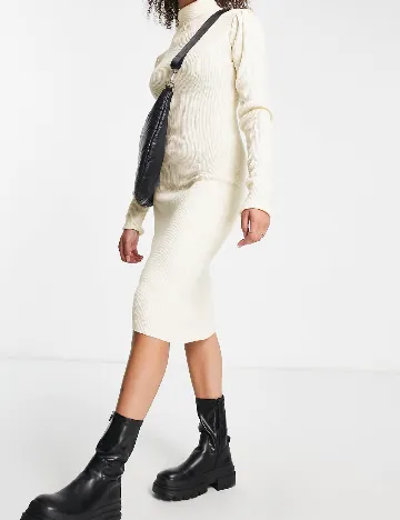 Rochie medie Brave Soul, crem Crem