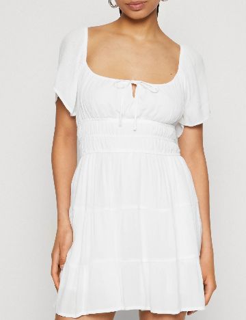 Rochie scurta Hollister, alb