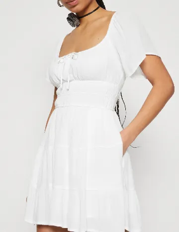 Rochie scurta Hollister, alb