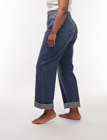 Blugi Top Shop Plus Size, albastru