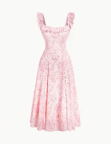 Rochie medie SHEIN CURVE, roz