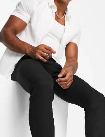 Pantaloni Topman, negru