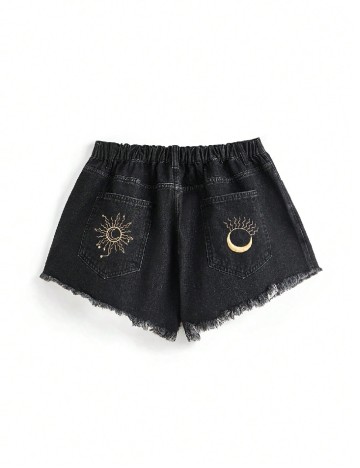 Pantaloni scurti SHEIN CURVE, negru