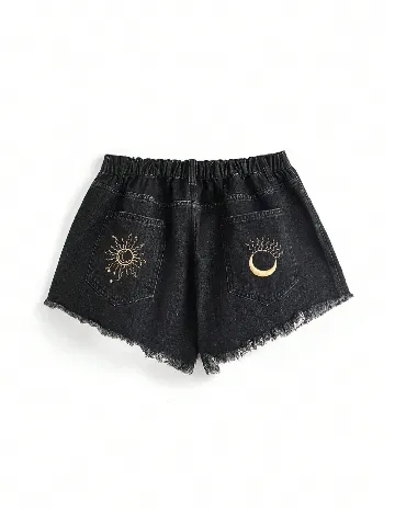 Pantaloni scurti SHEIN CURVE, negru