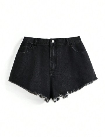 Pantaloni scurti SHEIN CURVE, negru