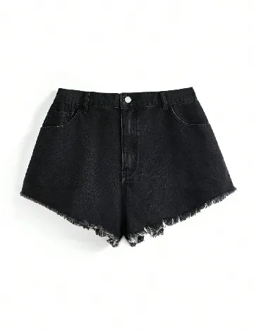 Pantaloni scurti SHEIN CURVE, negru