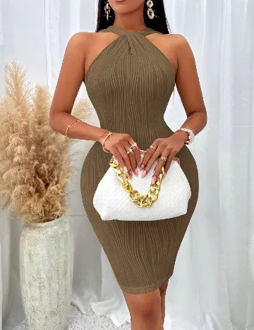 Rochie scurta SHEIN, maro