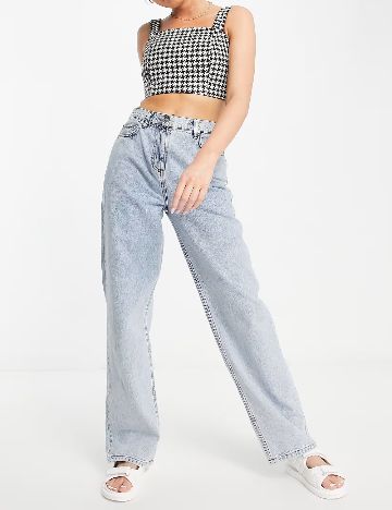 Top Miss Selfridge, alb/negru