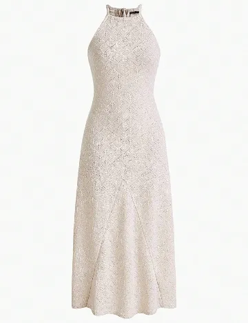 Rochie lunga MOTF, crem