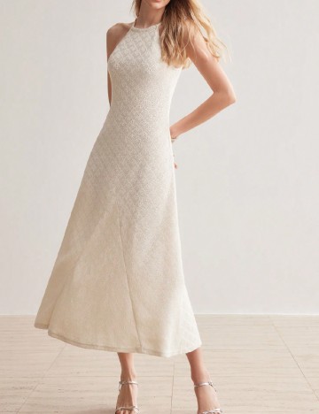 Rochie lunga MOTF, crem