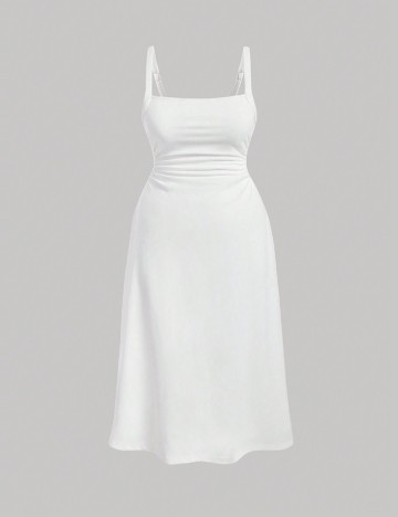 Rochie medie SHEIN CURVE, alb