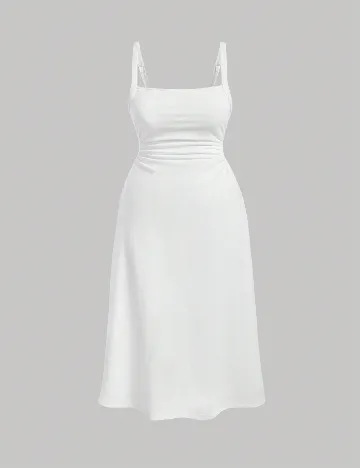 Rochie medie SHEIN CURVE, alb