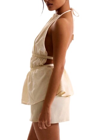 Rochie scurta SHEIN, crem