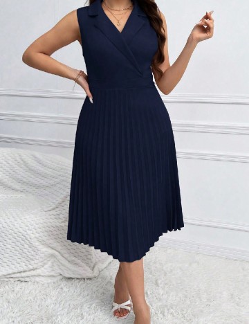 Rochie medie SHEIN CURVE, bleumarin
