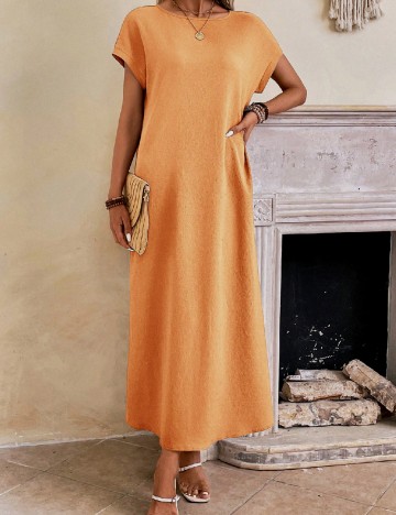 Rochie lunga Emery Rose, portocaliu