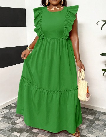 Rochie lunga SHEIN CURVE, verde