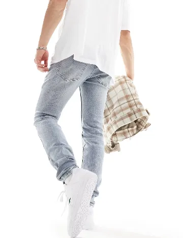 Blugi WESC, albastru Albastru