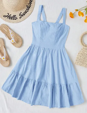 Rochie scurta SHEIN, albastru Albastru